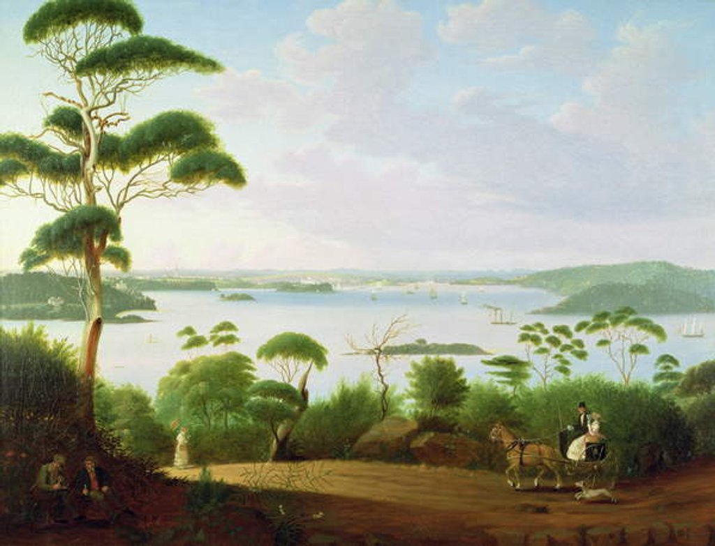 Detail of Sydney Harbour looking towards Sydney, 1848 by Jacob Janssen