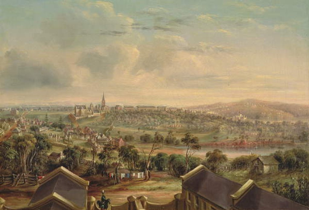 Detail of Sydney from Woolloomooloo, 1849 by George Edward Peacock