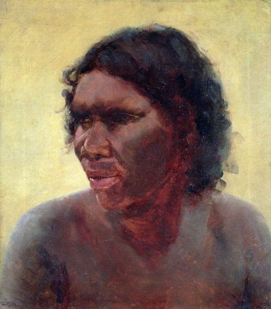 Detail of Portrait of an Aborigine, c.1895 by Thomas William Roberts
