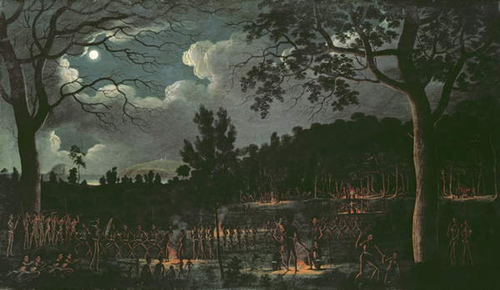 Detail of Corroboree at Newcastle, c.1818 by Joseph Lycett