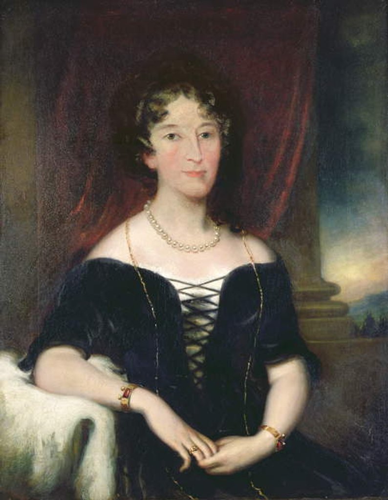 Detail of Portrait of Elizabeth,, wife of John Macarthur, co-founder of the Australian Wool Industry, c.1820 by Anonymous Anonymous