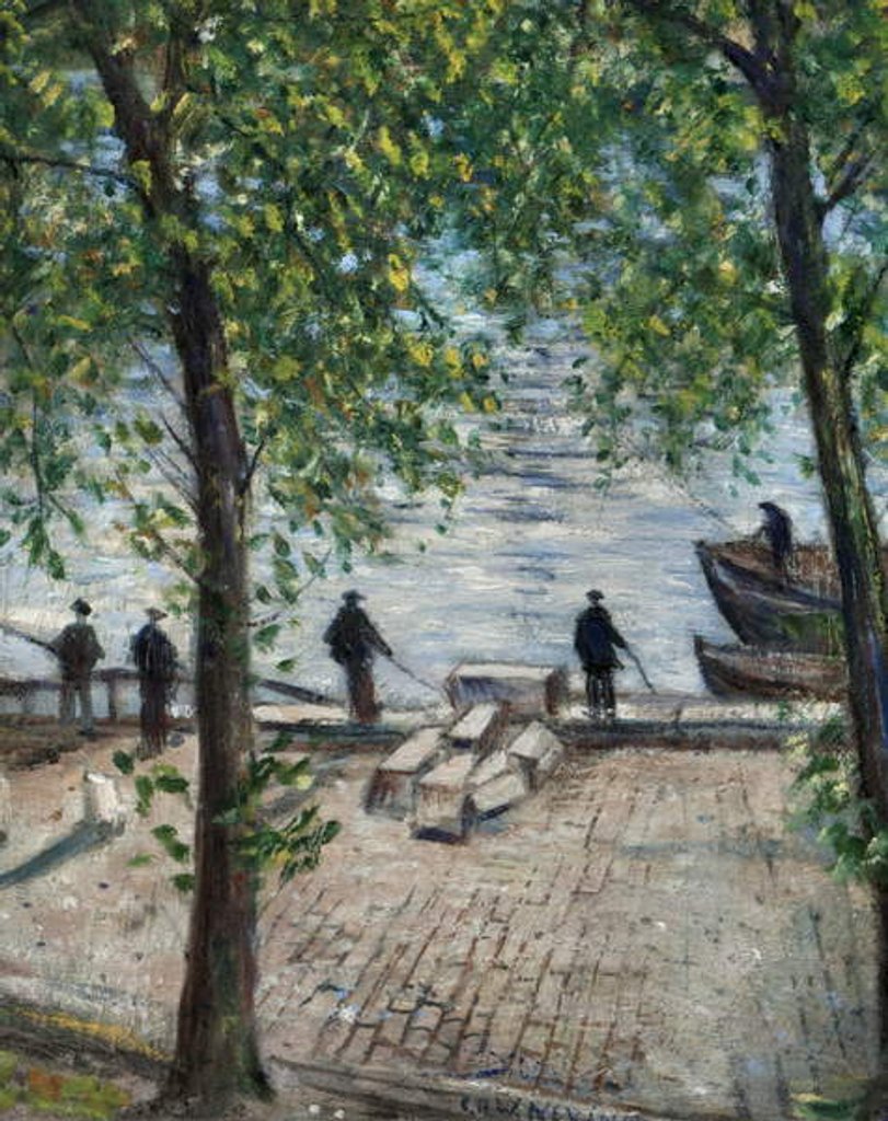 Detail of Fishermen on the Seine, 1939 by Christopher Richard Wynne Nevinson