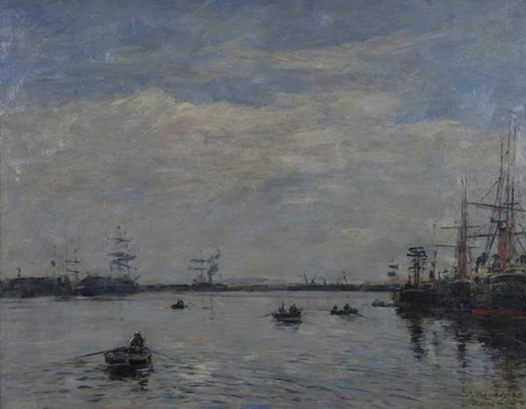 Detail of Le Havre, 1888 by Eugene Louis Boudin