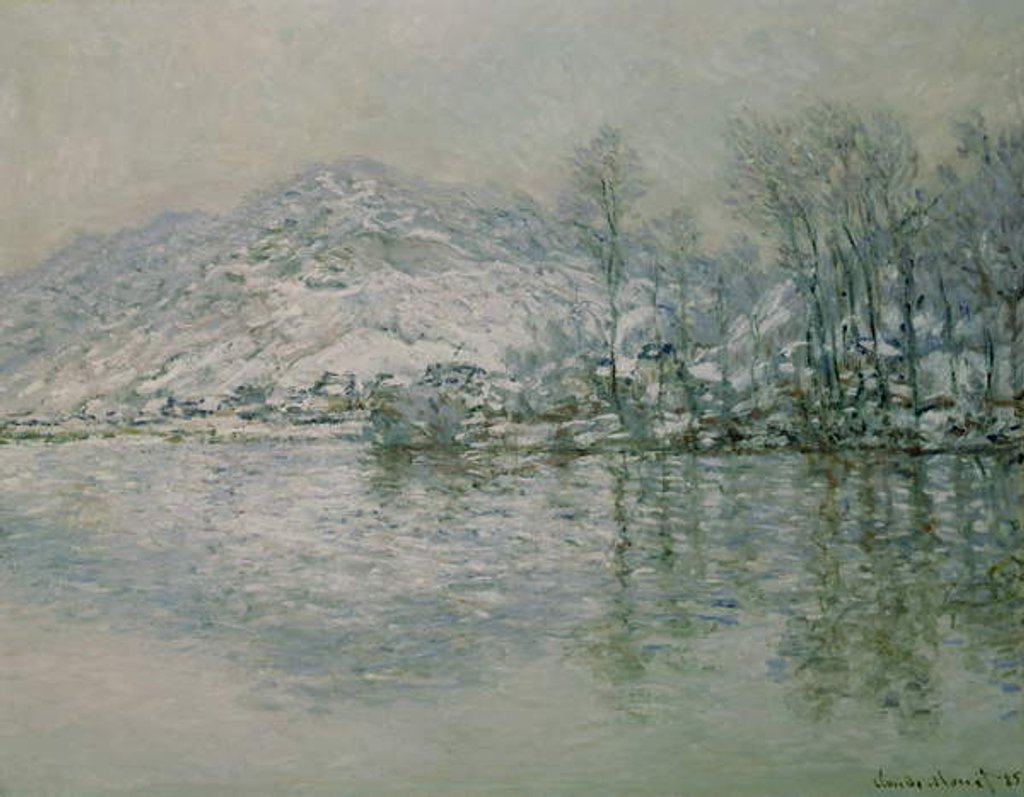 Detail of The Seine at Port Villez in Winter, 1885 by Claude Monet