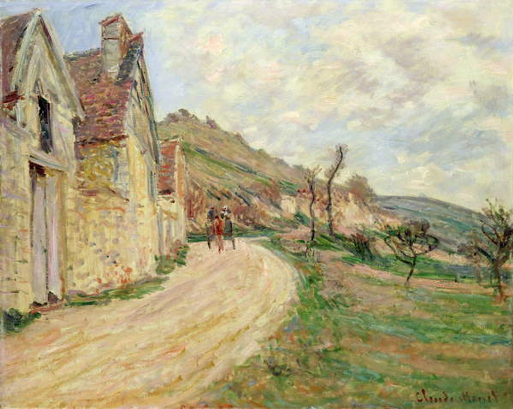 Detail of The Rocks at Falaise by Claude Monet