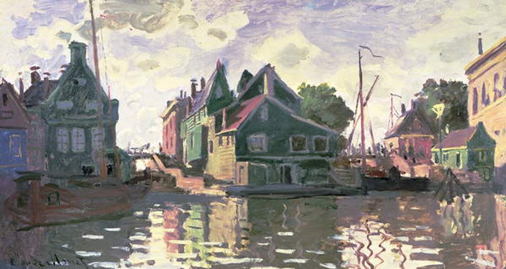 Detail of Zaandam by Claude Monet