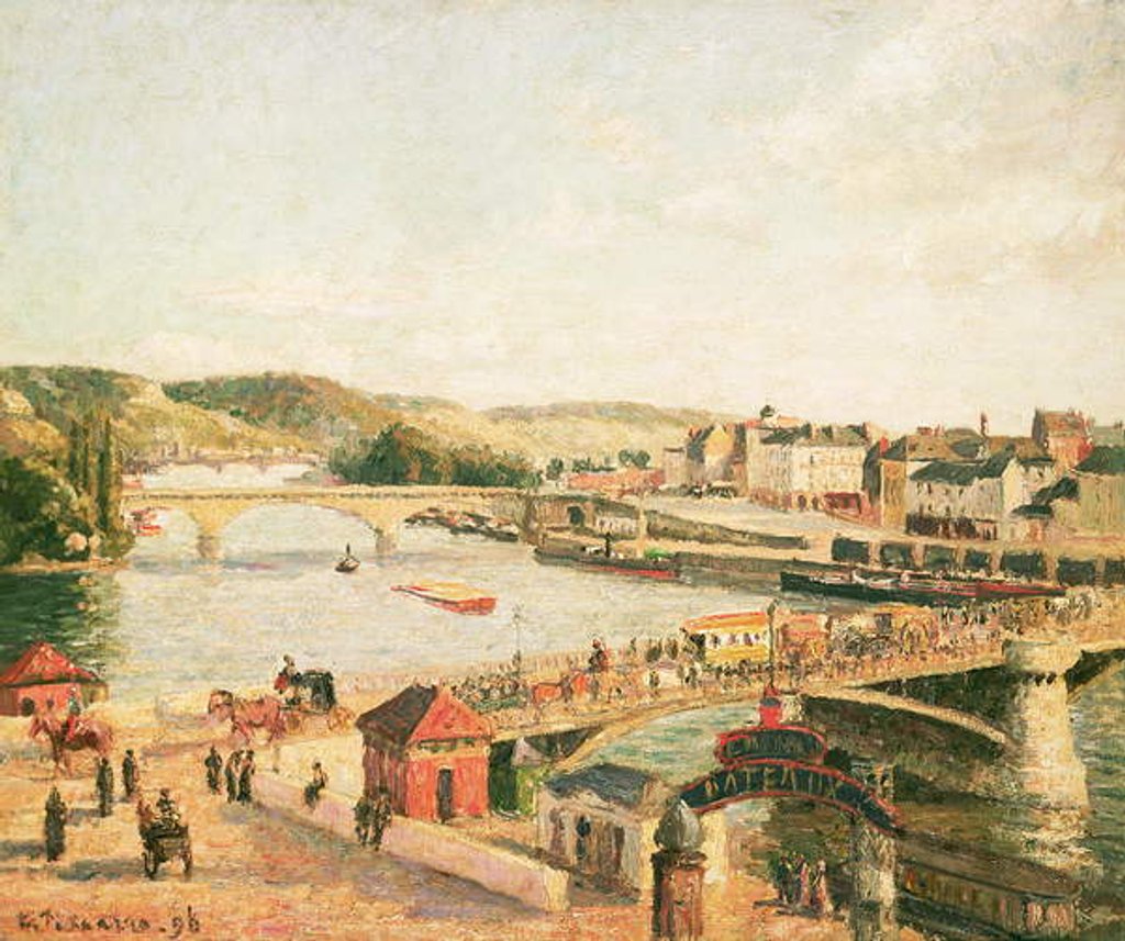 Detail of Sunshine at Rouen, 1896 by Camille Pissarro