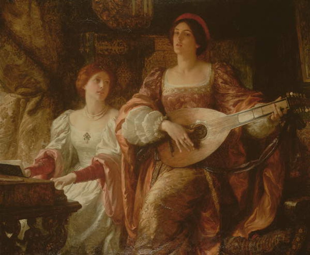 Detail of The Duet by Frank Dicksee