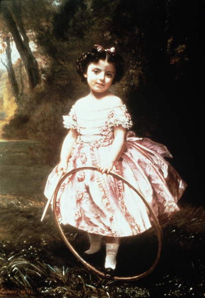 Detail of Miss Ehrler, 1861 by Louis Antoine Leon Riesener