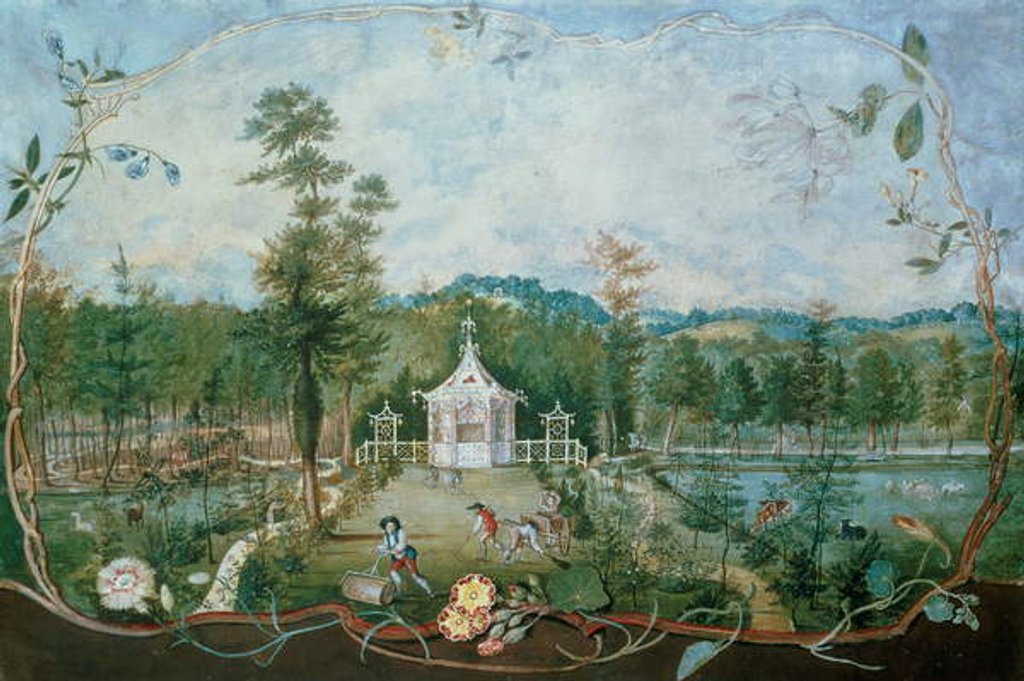 Detail of Chinese Pavilion in an English Garden, c.1750 by Thomas Robins
