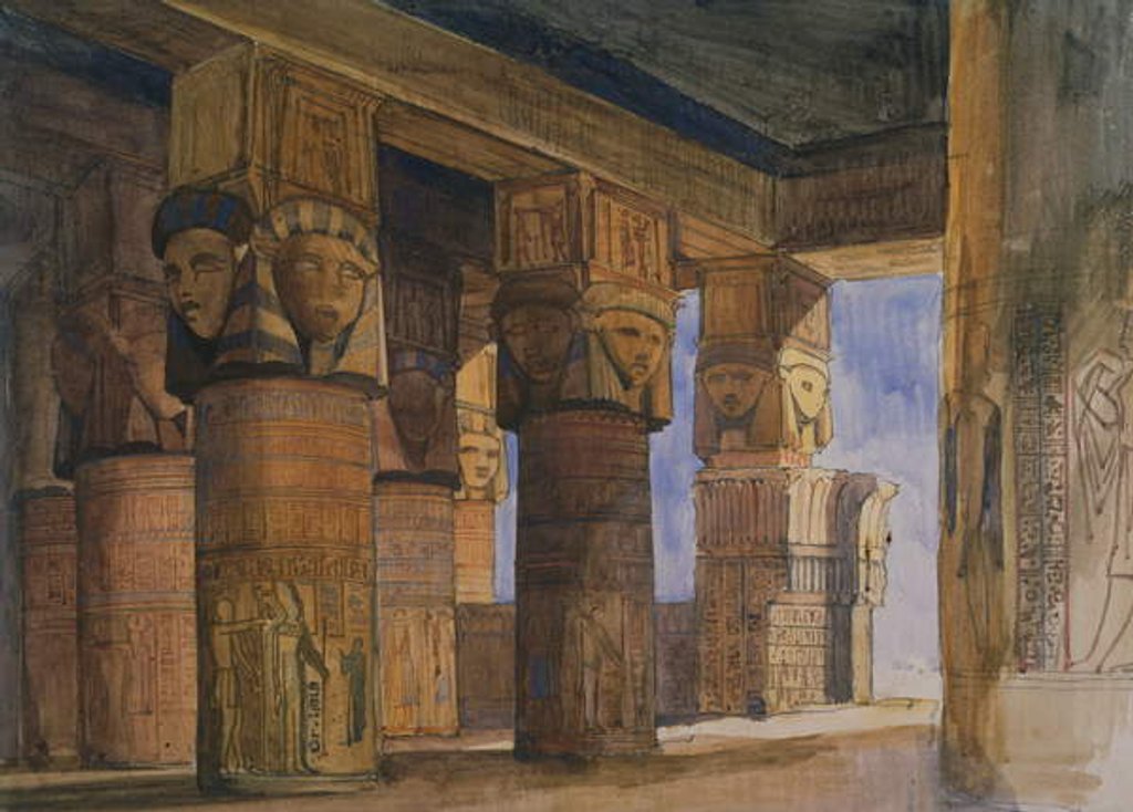 Detail of Temple of Denderah, Upper Egypt by William James Muller