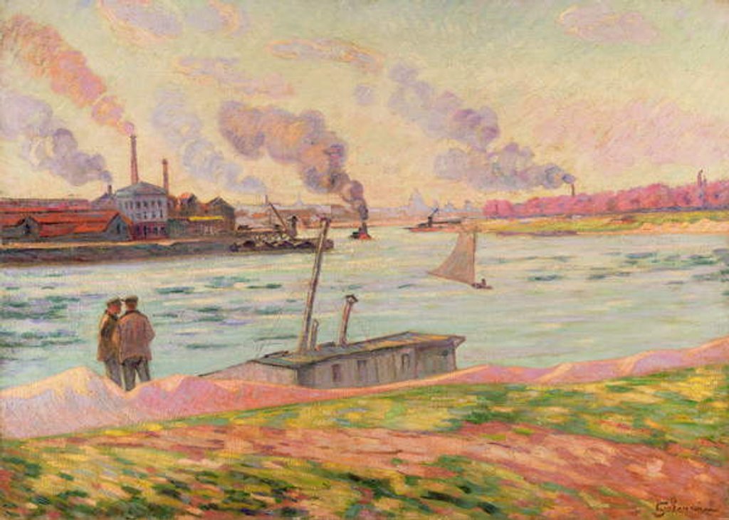 Detail of The Pointe d'Ivry, 1886 by Jean Baptiste Armand Guillaumin