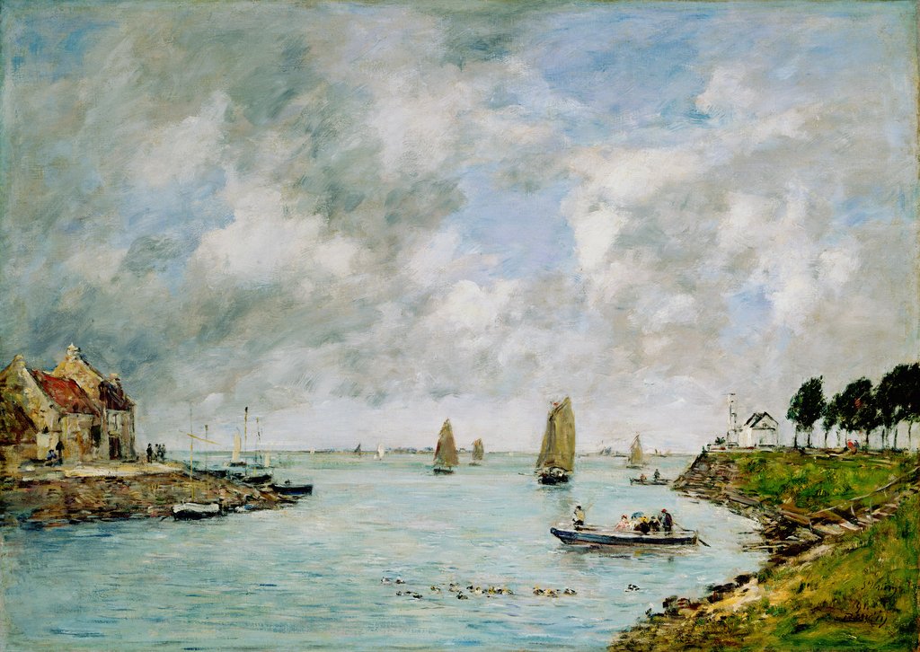 Detail of St.Valery-sur-Somme, 1891 by Eugene Louis Boudin