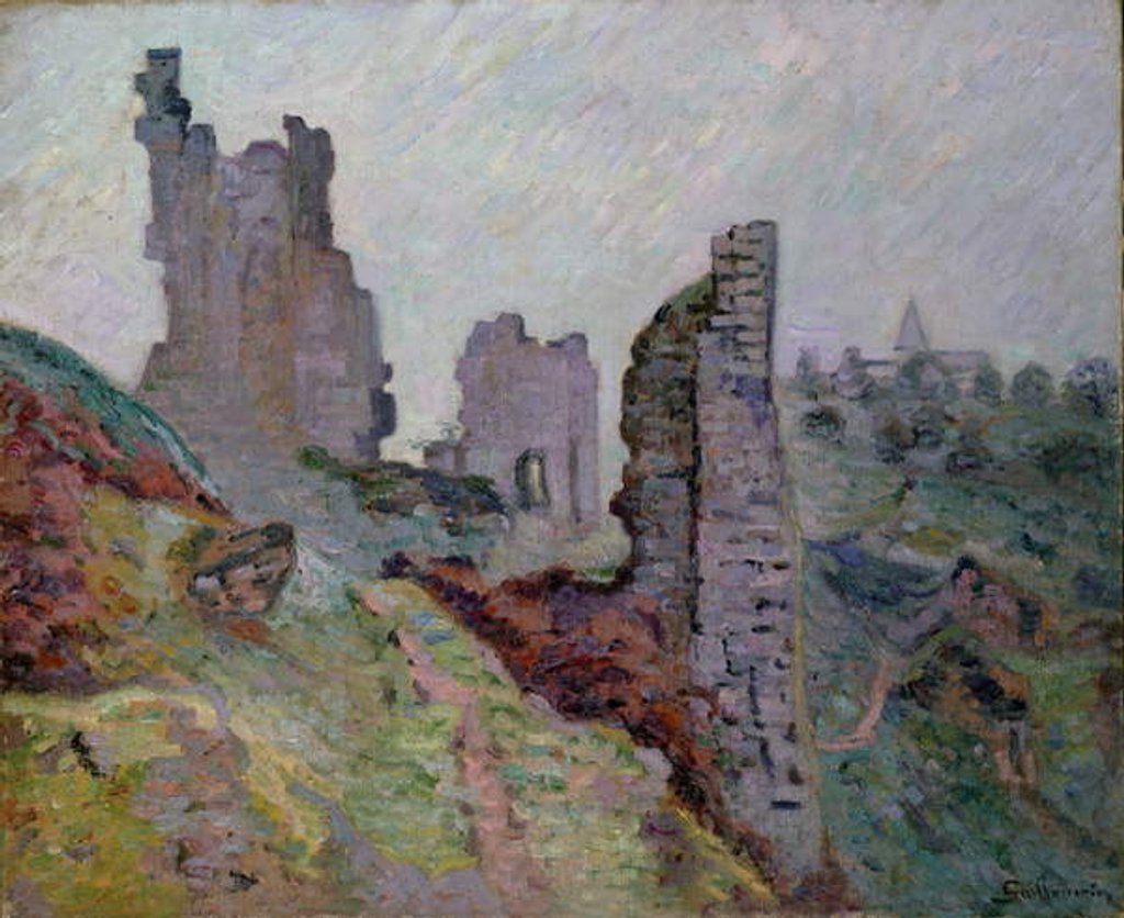 Detail of Ruins in the Fog at Crozant, 1894 by Jean Baptiste Armand Guillaumin