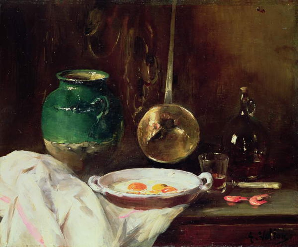 Detail of Still Life by Antoine Vollon