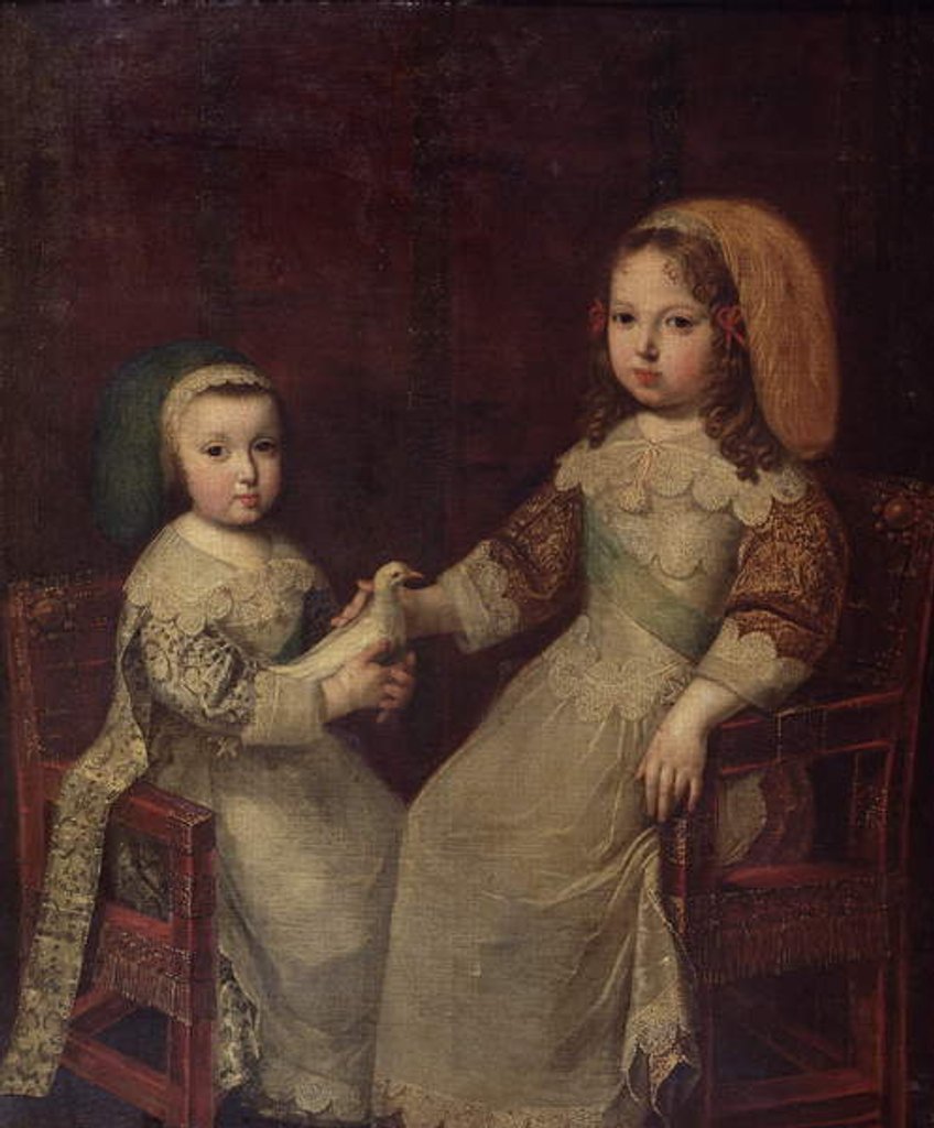 Detail of King Louis XIV as a child with Philippe I, Duke of Orleans by Charles Beaubrun
