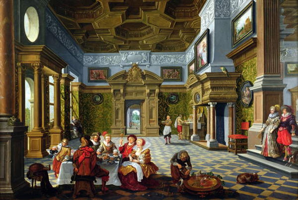 Detail of Interior of a Palatial Room, 1622 by Bartolomeus van Bassen
