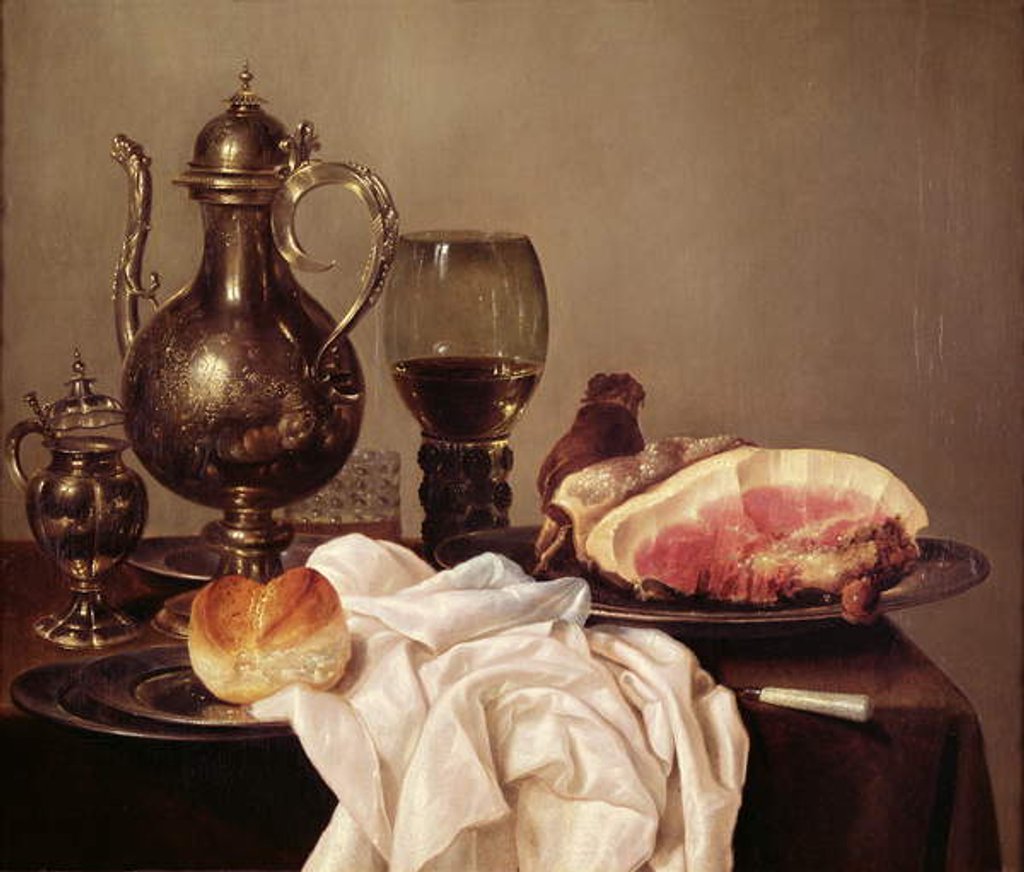 Detail of Breakfast Still Life by Willem Claesz. Heda