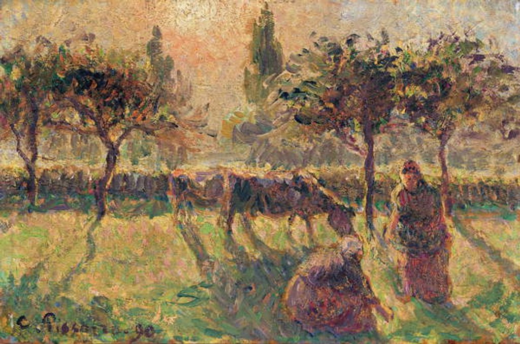 Detail of In the Fields, 1890 by Camille Pissarro