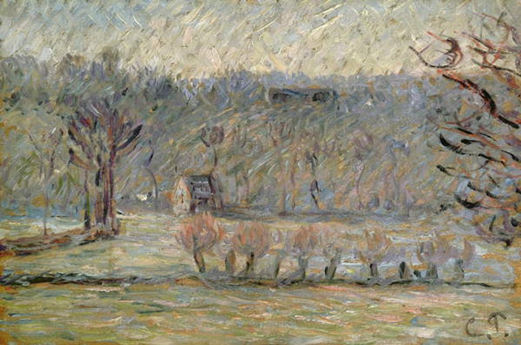 Detail of The Hill at Vaches, Bazincourt, c.1890 by Camille Pissarro