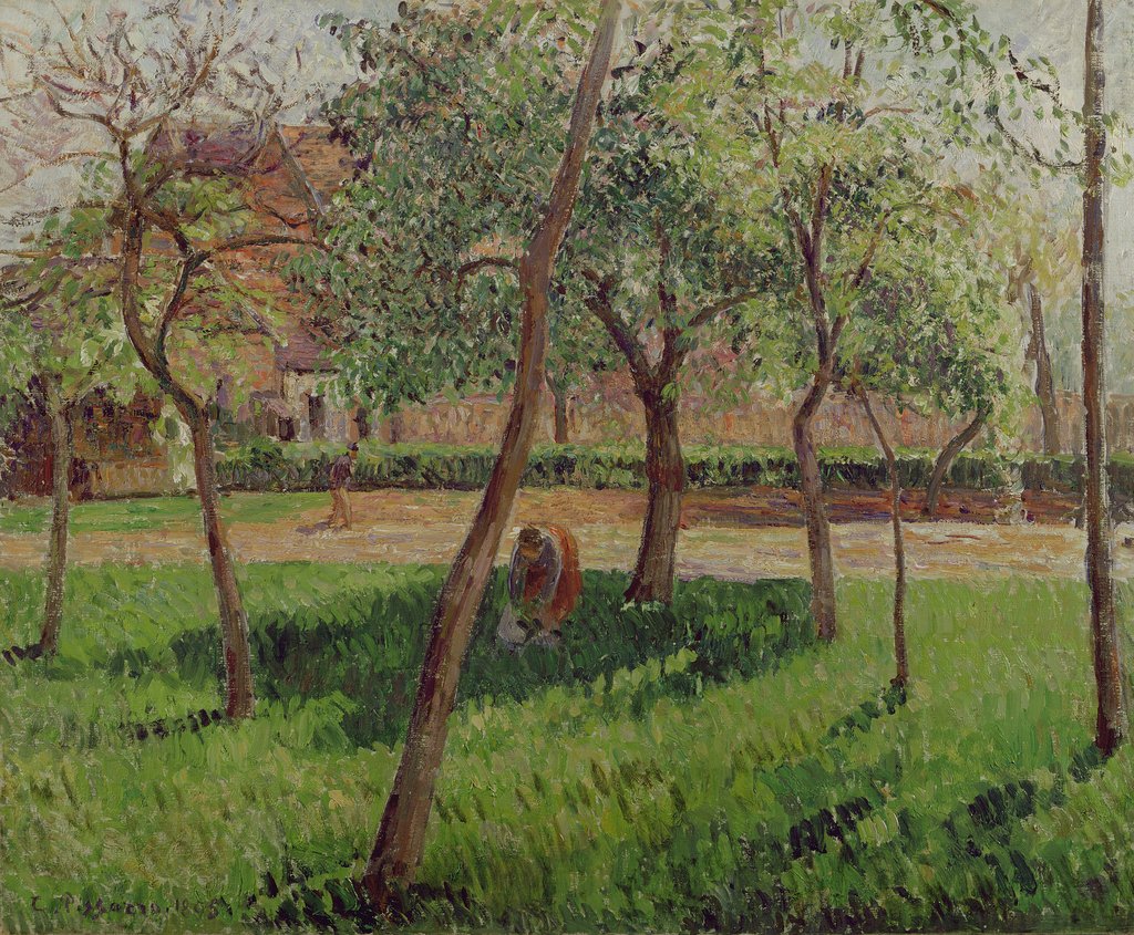 Detail of Walled Garden at Eragny, 1895 by Camille Pissarro