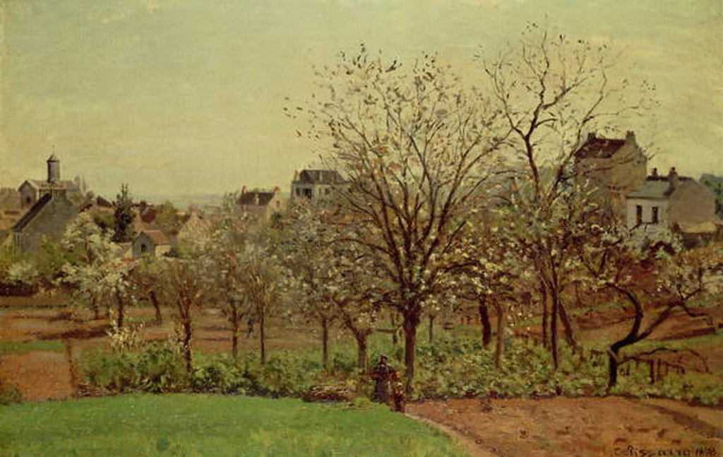 Detail of The Orchard, 1870 by Camille Pissarro