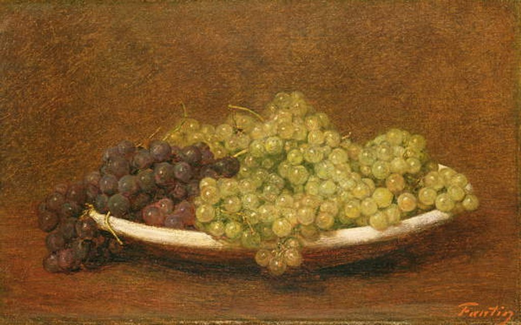 Detail of Still Life of Grapes, c.1894 by Ignace Henri Jean Fantin-Latour
