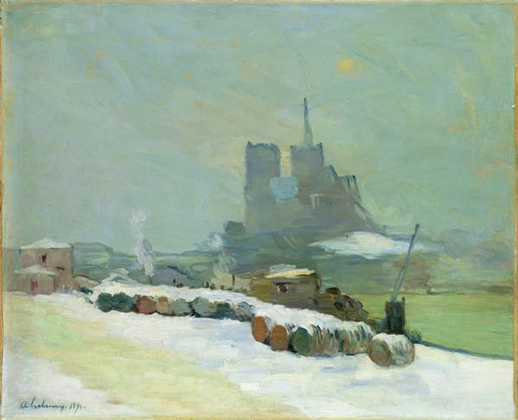 Detail of View of Notre Dame, 1894 by Albert-Charles Lebourg