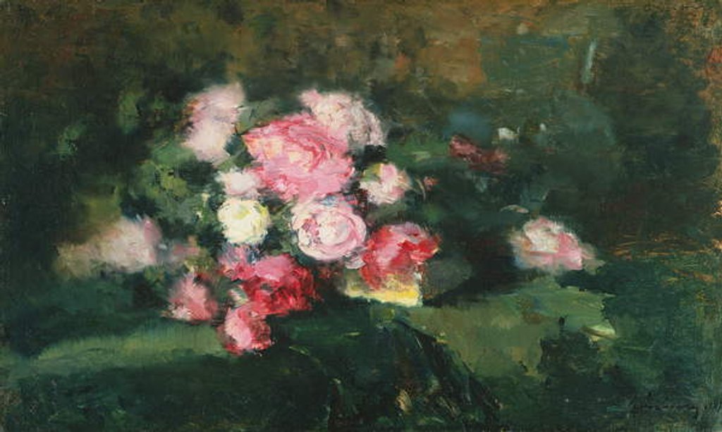Detail of Peonies, 1875 by Albert-Charles Lebourg