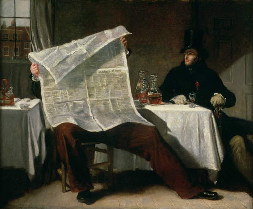 Detail of Waiting for the Times, 1831 by Benjamin Robert Haydon