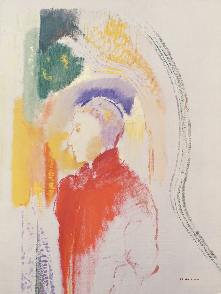 Detail of A Figure by Odilon Redon