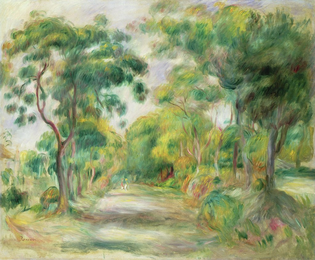 Detail of Landscape of the Midi by Pierre Auguste Renoir
