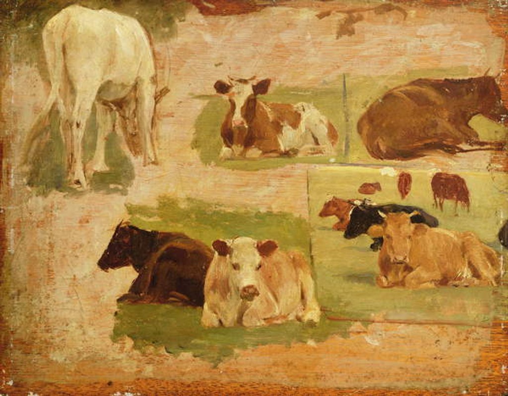 Detail of Study of Cows, c.1860 by Eugene Louis Boudin