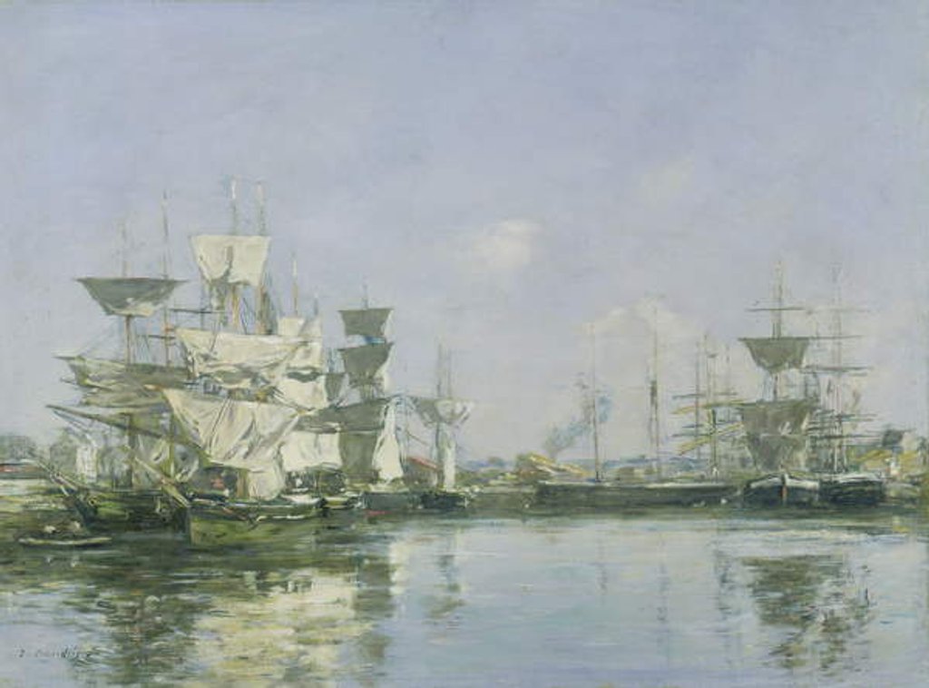 Detail of The Basin at Deauville, c.1880-85 by Eugene Louis Boudin