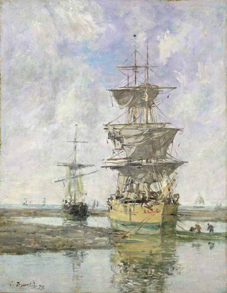 Detail of The Large Ship, 1879 by Eugene Louis Boudin