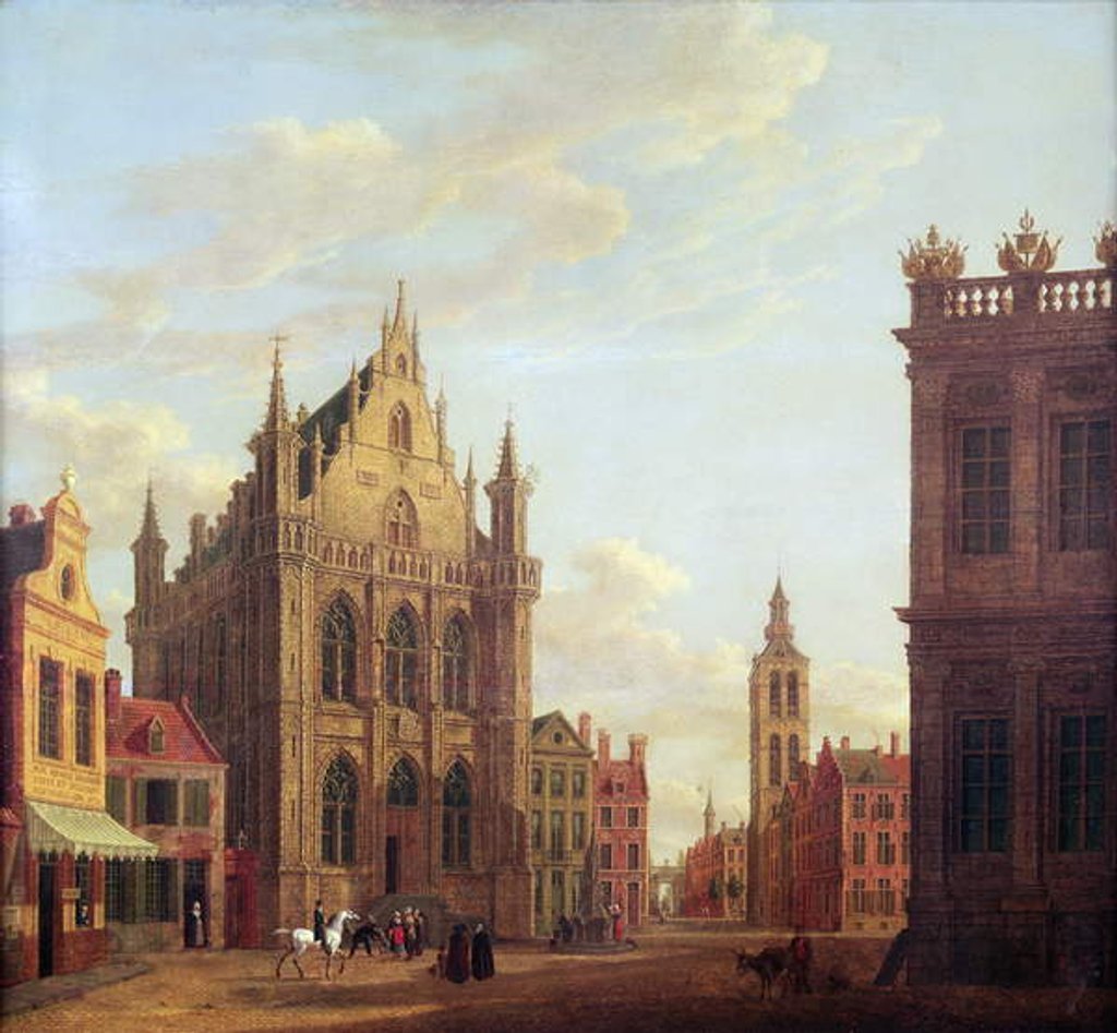 Detail of Bruges, 1824 by Augustus Wynantsz