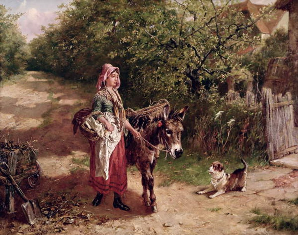 Detail of Home from Market by Edgar Bundy