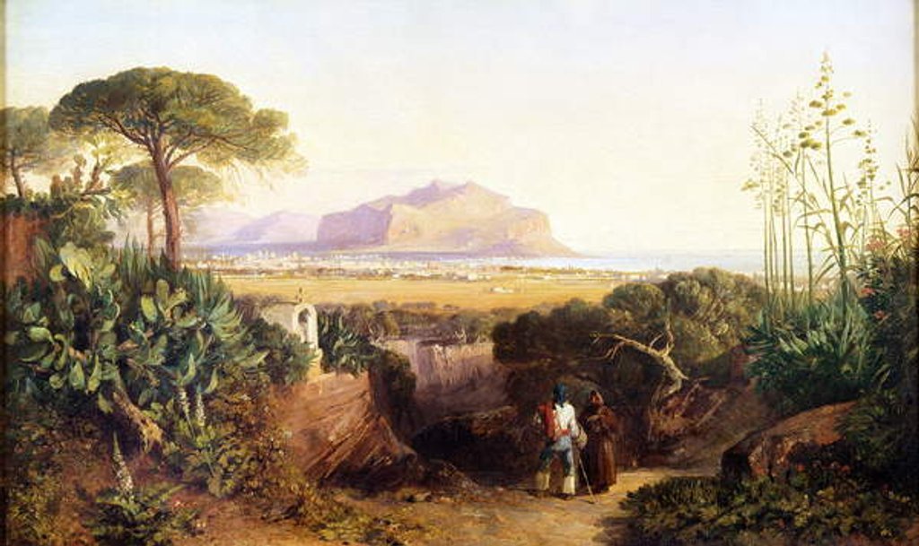 Detail of Palermo, Sicily, 1847 by Edward Lear