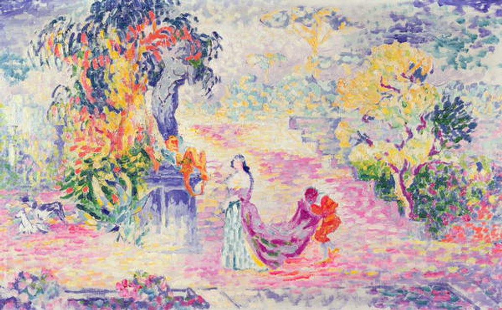 Detail of Woman in the Park, 1909 by Henri-Edmond Cross