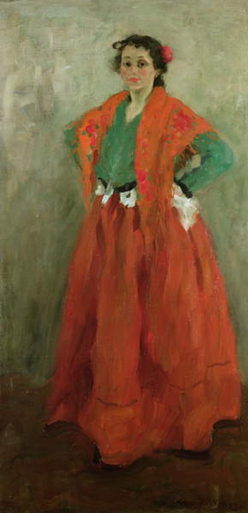 Detail of The Artist's Wife dressed as a Spanish Woman, c.1901 by Alexej von Jawlensky