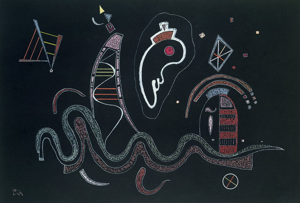 Detail of The Entourage, 1939 by Wassily Kandinsky