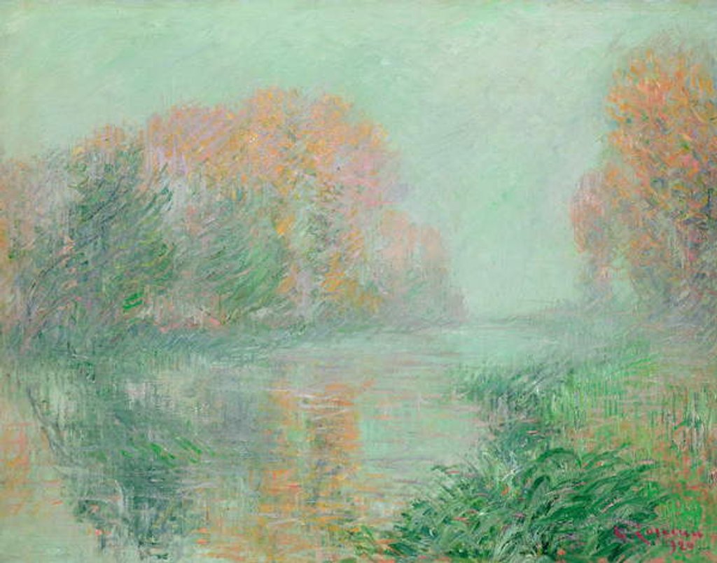 Detail of The Banks of the Eure, 1920 by Gustave Loiseau