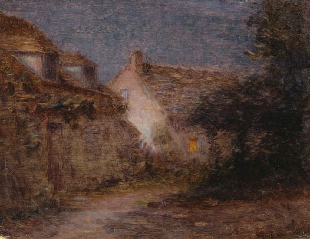 Detail of The Farm by Henri Eugene Augustin Le Sidaner