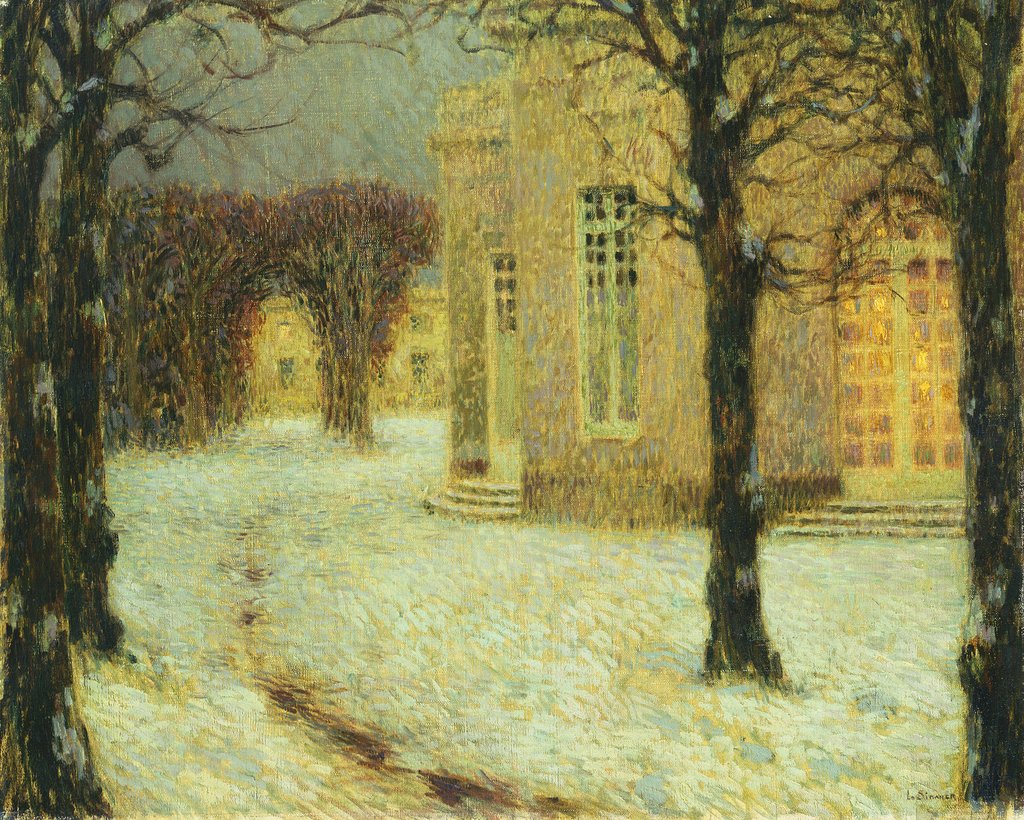 Detail of The Pavilion at Versailles, 1912 by Henri Eugene Augustin Le Sidaner