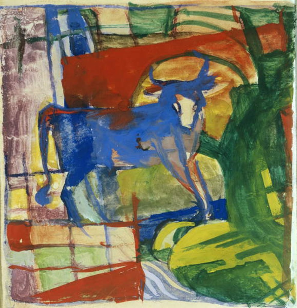 Detail of Blue Cow, 1914 by Franz Marc