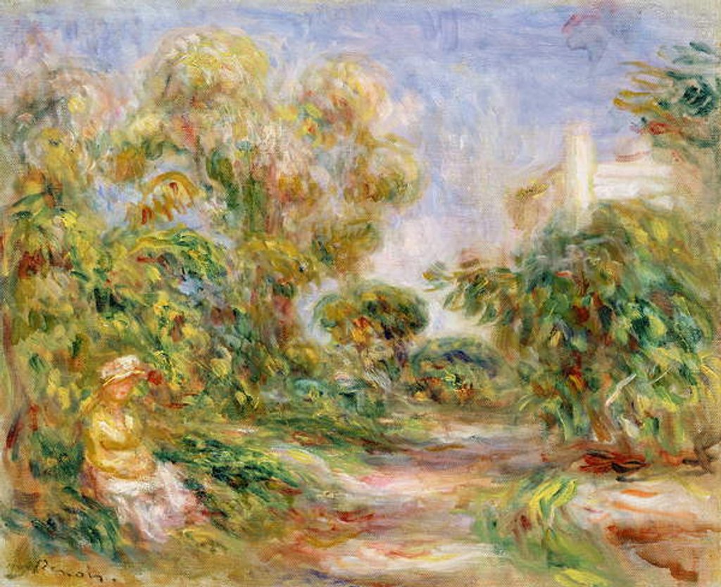 Detail of Woman in a Landscape, c.1918 by Pierre Auguste Renoir