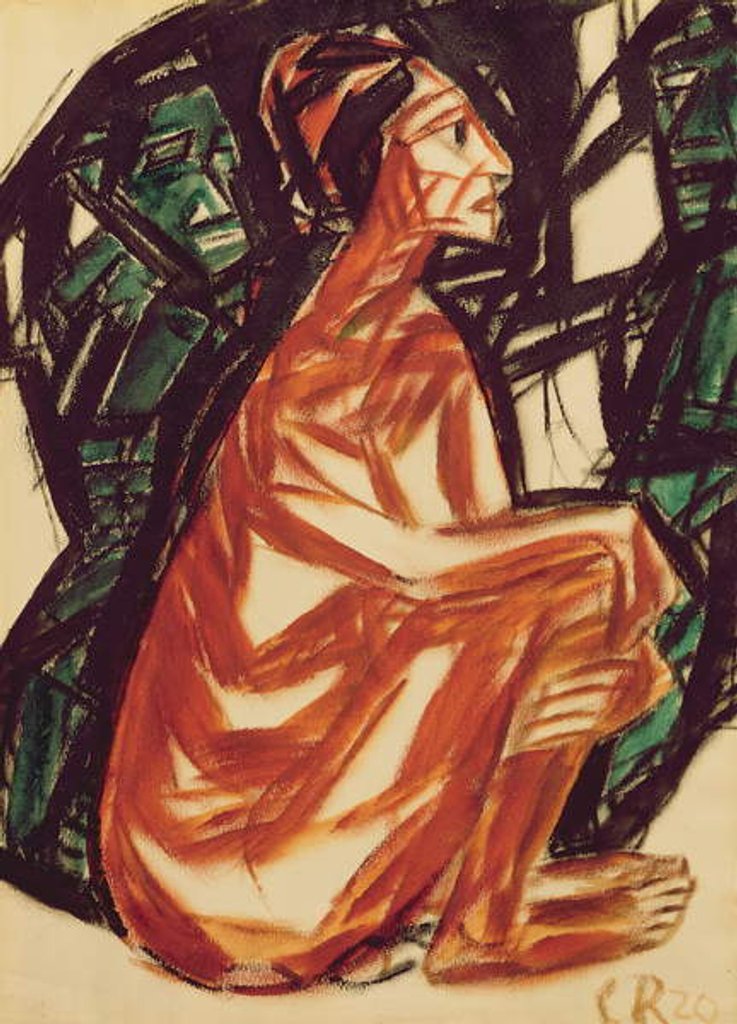 Detail of Waiting, 1920 by Christian Rohlfs