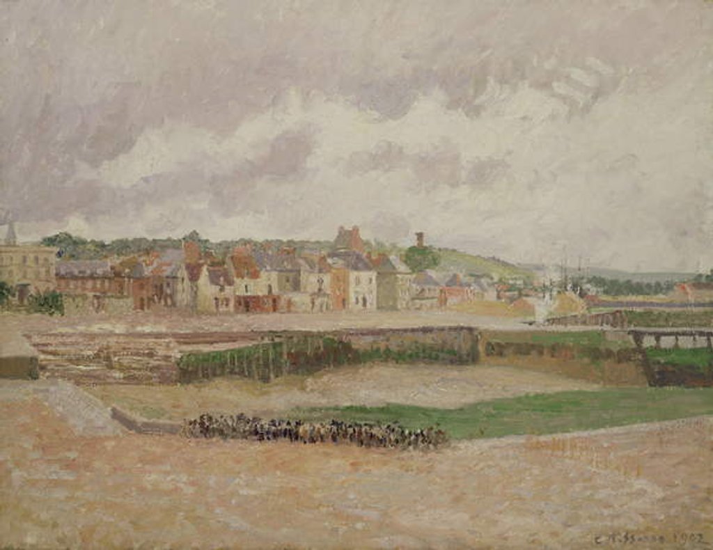 Detail of Dieppe, the Duquesne Basin, 1902 by Camille Pissarro