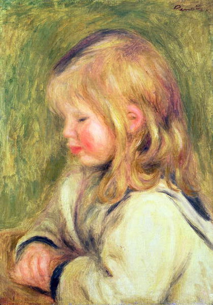 Detail of The Child in a White Shirt Reading, 1905 by Pierre Auguste Renoir
