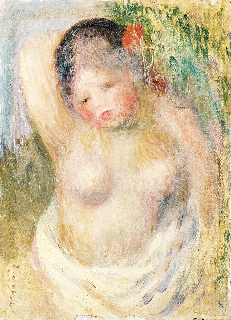 Detail of Reclining Nude by Pierre Auguste Renoir